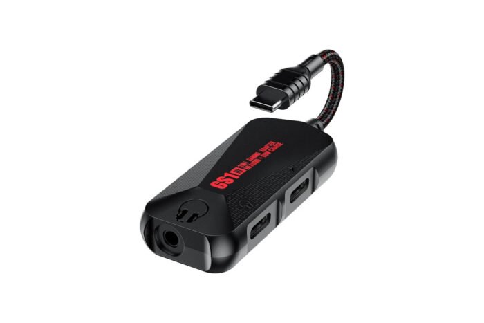 GS1 3 IN 1 Game Phone Sound Card Hi-Res Sound Quality Type C To 3.5mm Headphone Jack PD QC 60W Fast Charging Adapter - Image 1