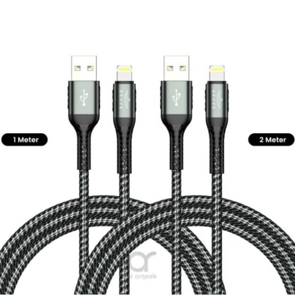 Brave Braided Cable USB to Lightning 1m&2m 2in1 BDC-40 Blk