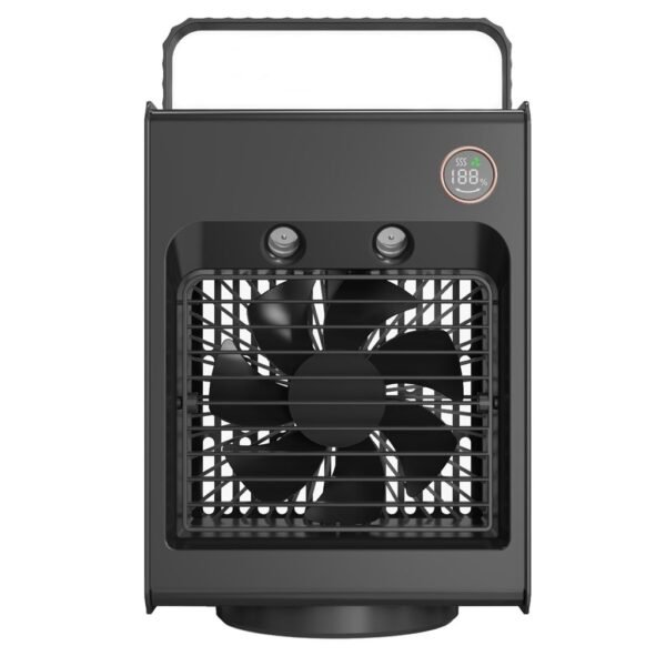 Porodo Lifestyle Air & Mist Portable Cooling Fan With Night Light -Gray
