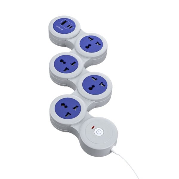 Porodo Universal Multi-Socket Strip 2500W USB-C 1.8M 20W PD-Gray