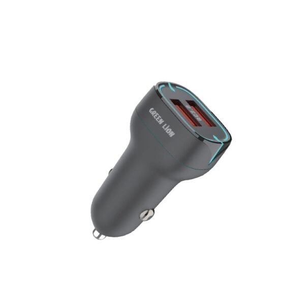 } Green Lion Car Charger QC3.0 18W + QC3.0 18W - Black