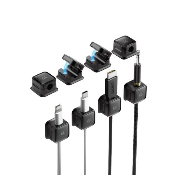 Green Lion Magnetic Clip Cable Organizer 10 PCS/SET - Black