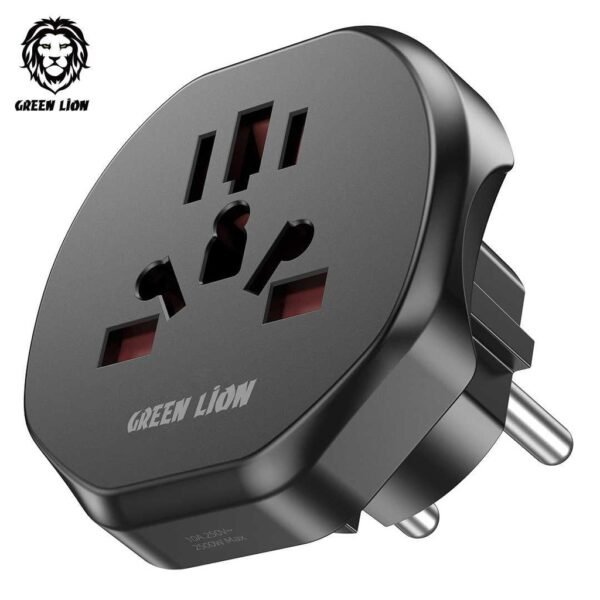 Green Lion Universal Convertion EU Plug - Black