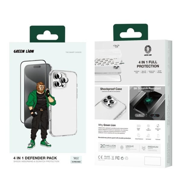 Green Lion 4 In 1 Defender Pack iPhone 16 Pro Max -