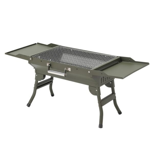 Porodo Lifestyle Portable Folding Seated BBQ Grill-Black