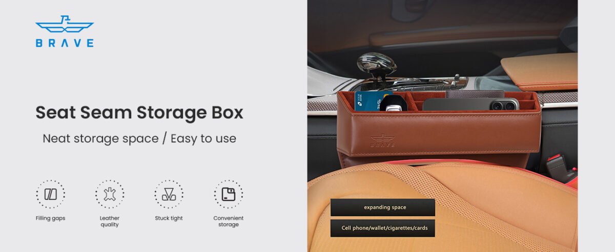 ⁦Brave Car Storage Organizer BSB-01C Brown⁩ - الصورة ⁦1⁩