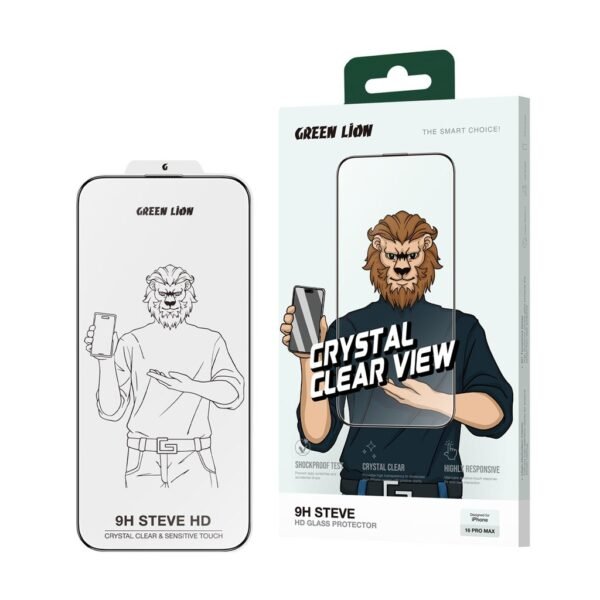 Green Lion 9H Steve HD Screen Protector for iPhone 16 Pro -
