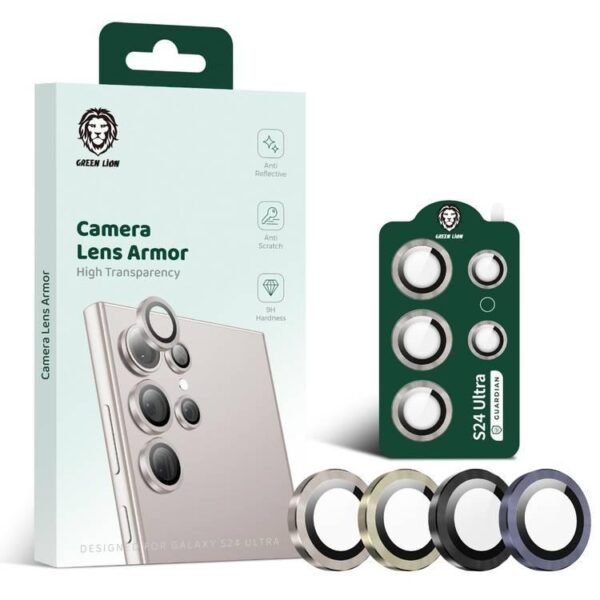 Green Lion S24 Ultra Camera Lens Armor - Black