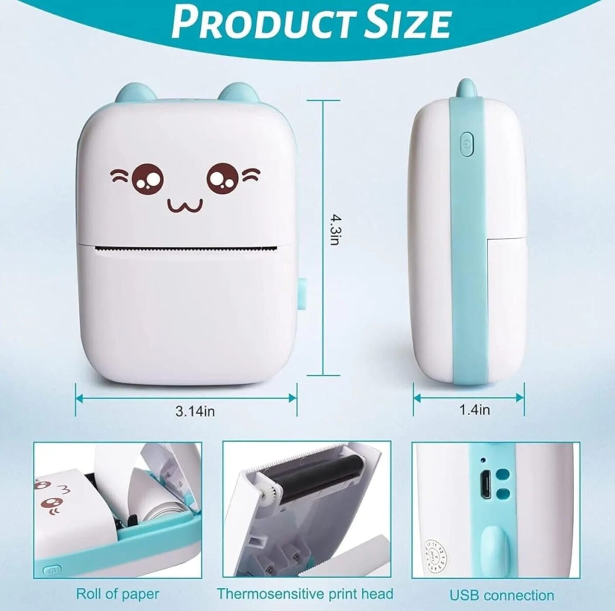 ⁦Hand Mini Kids Printer Inkless Wireess Instant⁩ - الصورة ⁦1⁩