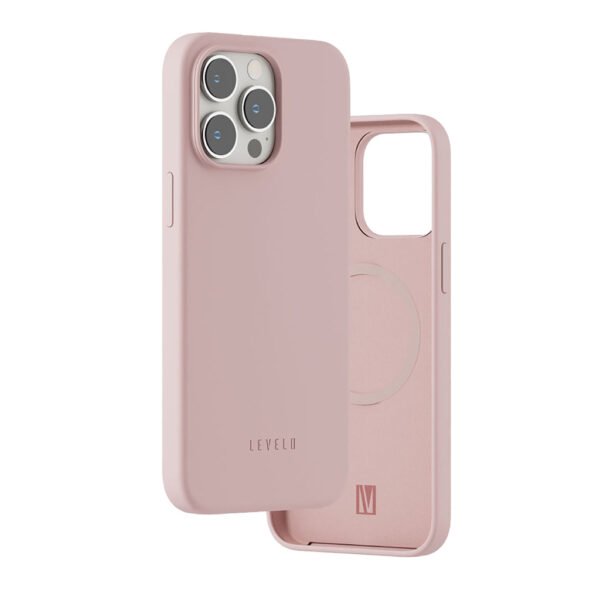 Levelo Iris Magsafe Liquid Silicone Case iphone 14 promax pink
