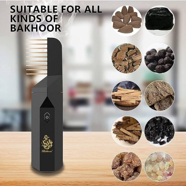 B26 Portable Incense Burner Hair Bakhoor Comb