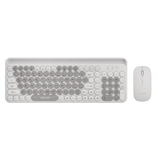Green Lion Wireless Duo Wireless Mouse + Keyboard - Grey