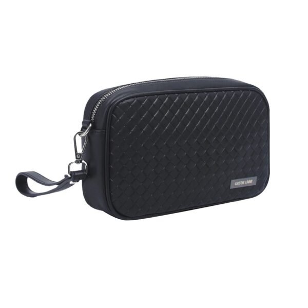 } Green Lion Verso Clutch Bag -  Black