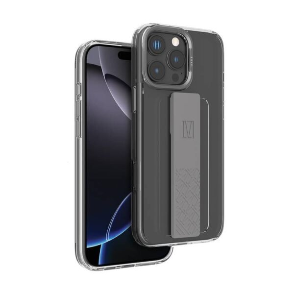 Levelo Graphia IMD Silicone Grip Case For iPhone 16 Pro Max- Gray