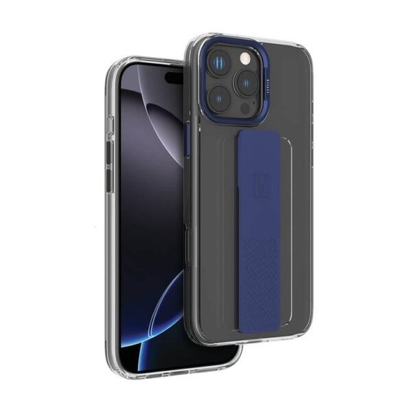 Levelo Graphia IMD Silicone Grip Case For iPhone 16 Pro Max- Blue