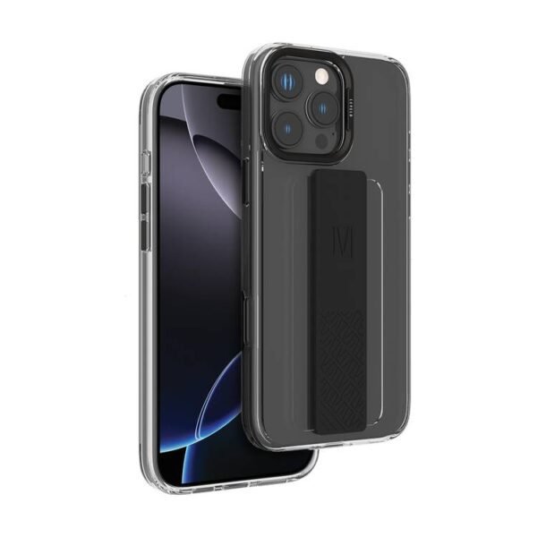 Levelo Graphia IMD Silicone Grip Case For iPhone 16 Pro - Black