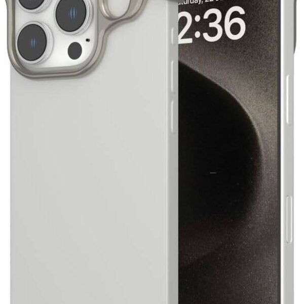 Levelo Metallo Pro Aluminum Bumper Case For iPhone 16 Pro Max - Titanium