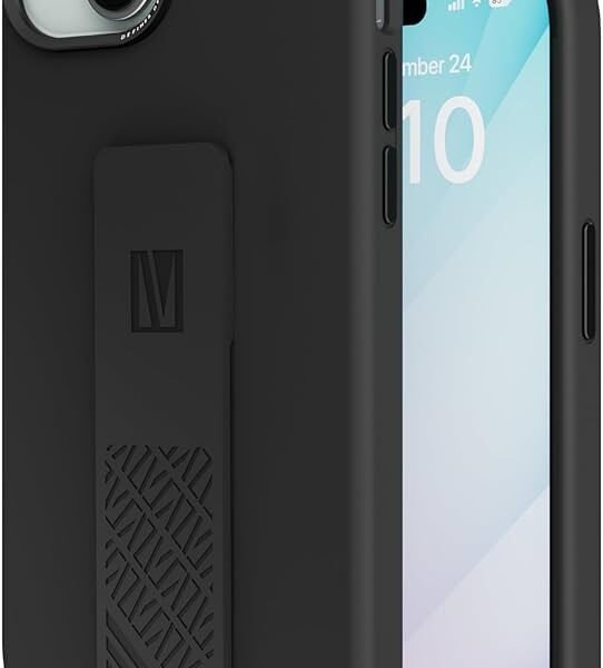 Levelo Morphix Silicone Case With Silicone Grip For iPhone 15 Pro Max - Black