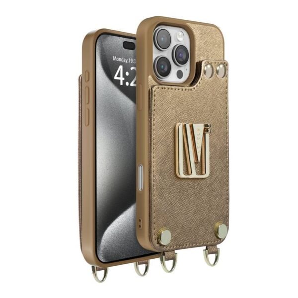 Levelo Serena Leather Case For iPhone 16 Pro - Beige