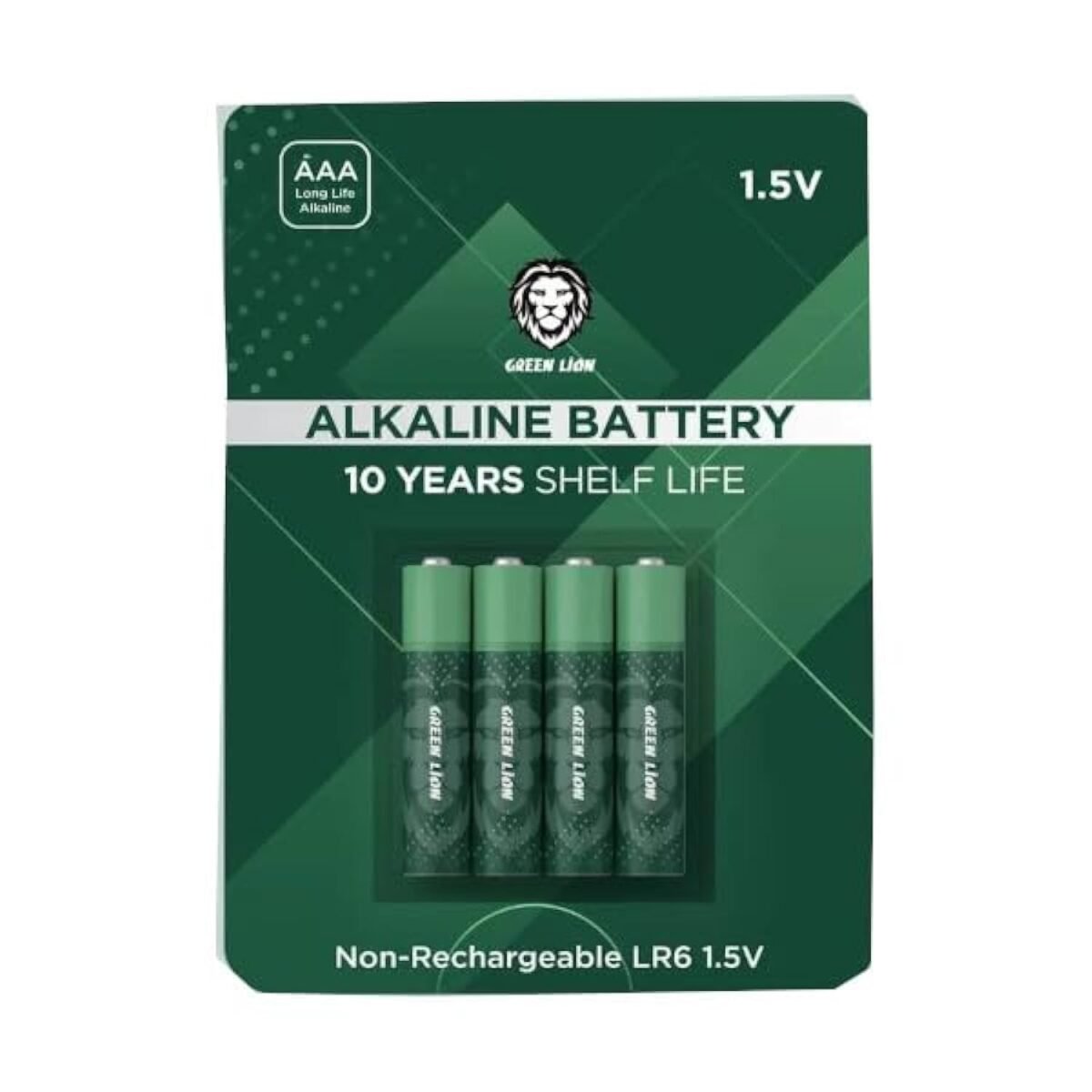 ⁦Green Lion Alkaline Battery AAA ( 4pcs/pack ) 271400mAh / 1.5V - Green⁩ - الصورة ⁦1⁩