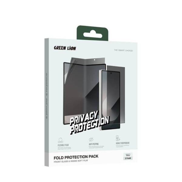 Green Lion Fold Protection Pack Privacy for Z Fold 6 - Black