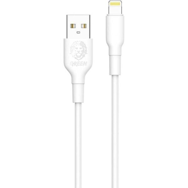 Green Lion PVC USB-A to Lightning Wide Cable 1M