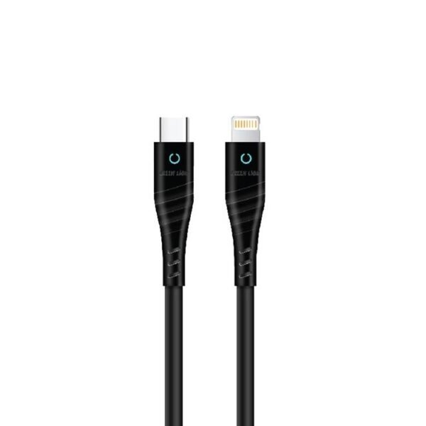 Green Lion PVC USBC to Lightning Cable with LED Indicator