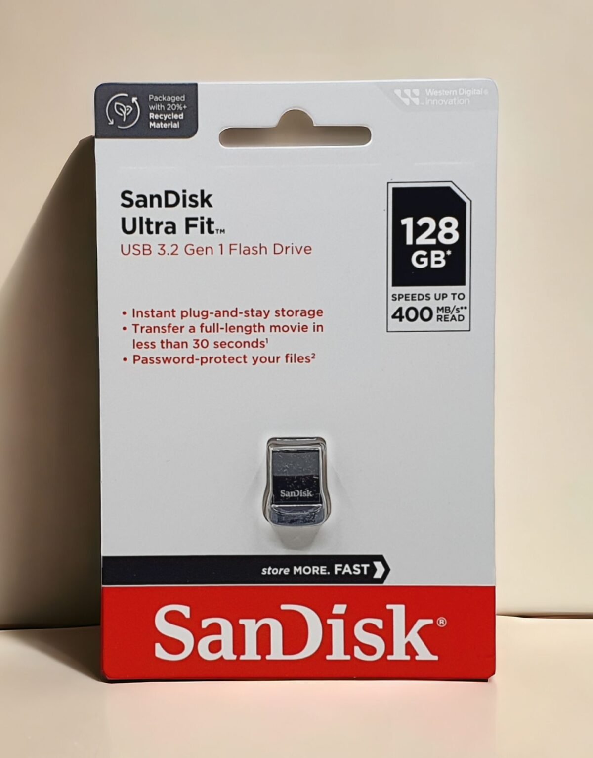 ⁦SanDisk Ultra Fit 128GB USB 3.2 Gen⁩ - الصورة ⁦1⁩