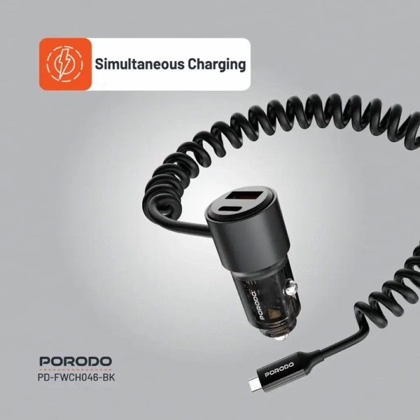 Porodo 110W Car Charger-BLACK|