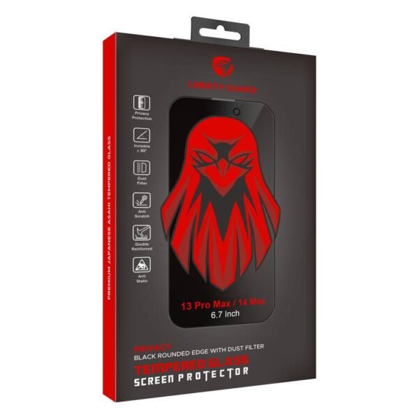 Liberty Guard 2.5D Full Cover Privacy With Dust Filter DR iPhone 13 Pro Max / 14 Max 6.7