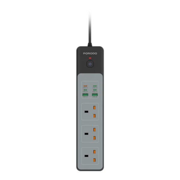 Porodo 3AC | 45W | 300W Power Strip -Black