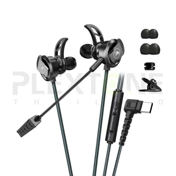 PLEXTONE RX3 Pro gaming earphones in ear phone 3.5mm Type-C with microphone, Black