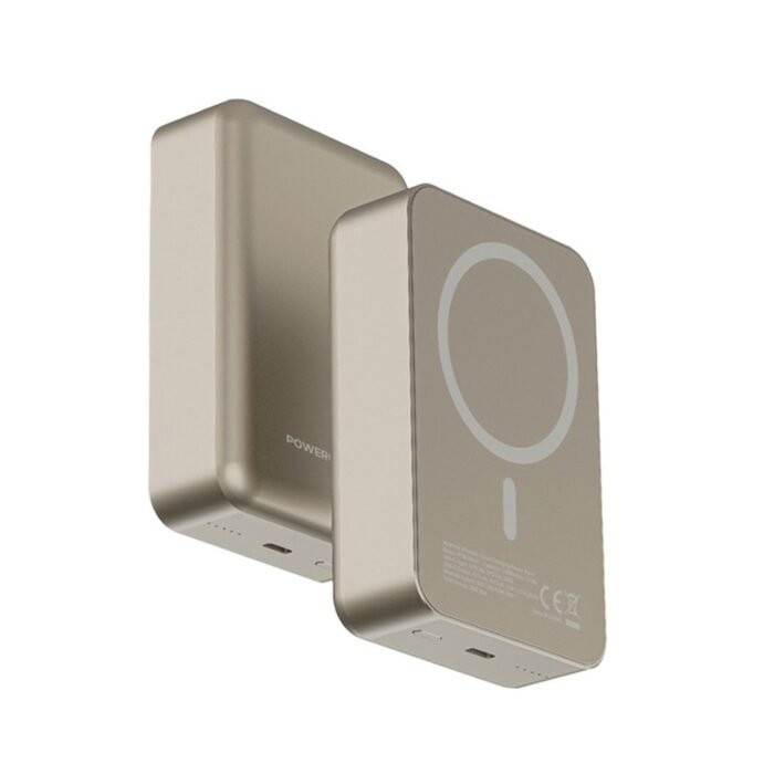 ⁦Powerology 20000mAh Magsafe Aluminum Powerbank Titanium⁩ - الصورة ⁦1⁩