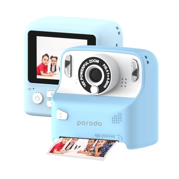 ⁦Porodo Lifestyle Kids Print Camera Thermal Printing-Blue⁩ - الصورة ⁦1⁩