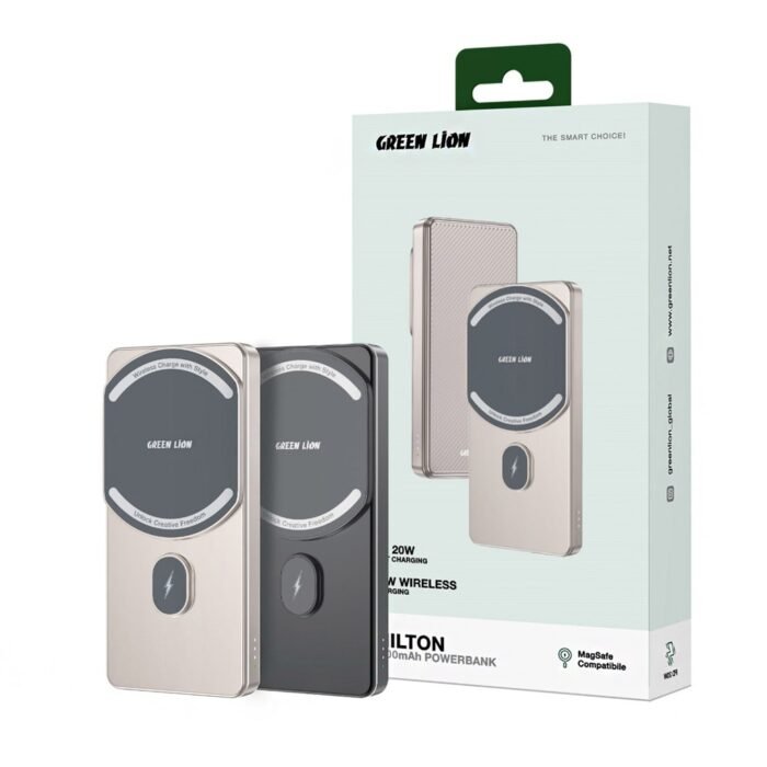Green Lion MILTON 5000mAh Powerbank - Titanium - Image 1