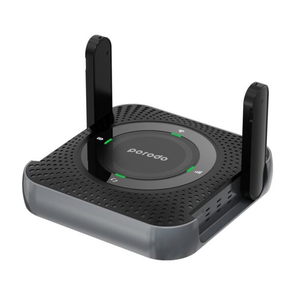 Porodo portable CPE MiFi 4G/LTE Wireless Router 4000mAh - Black/Grey