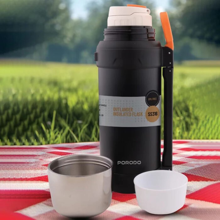 ⁦Porodo Lifestyle Outlander Insulation Flask-Black⁩ - الصورة ⁦1⁩