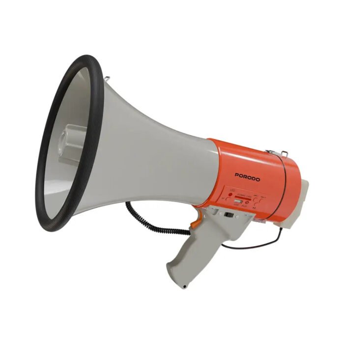 Porodo Lifestyle 50W Siren Bluetooth Speaker and Recorder Megaphone - Orange - Image 1