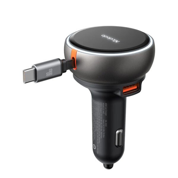 Mcdodo 80W Car Charger Built-in 80cm Retractable Cable